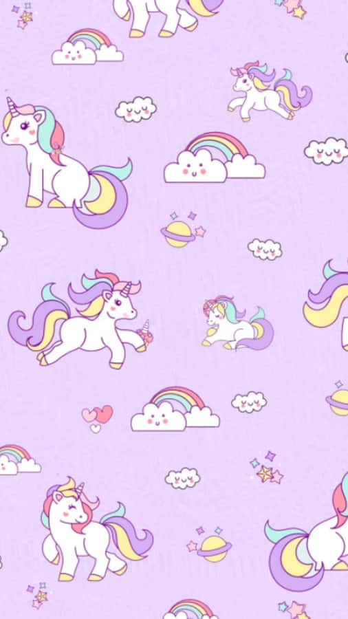 A Magical Pastel Unicorn Wallpaper