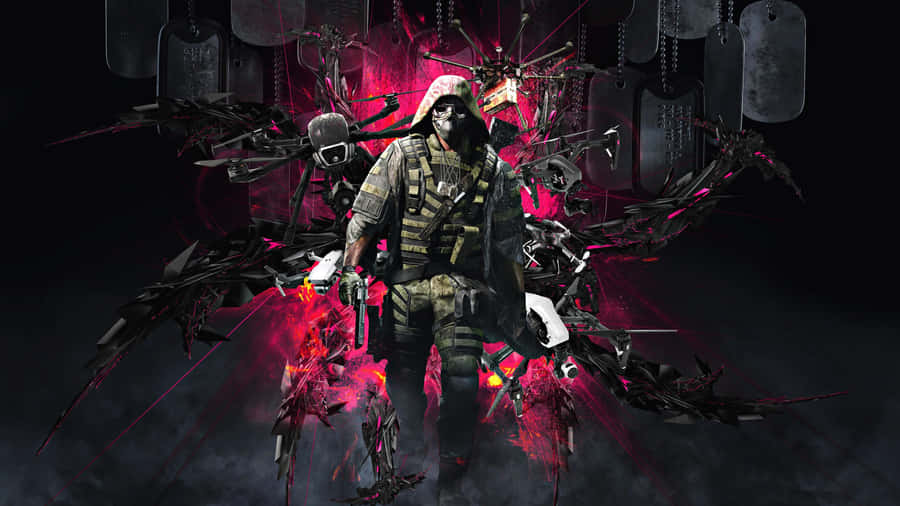 A Man In A Suit Is Standing In Front Of A Dark Background Wallpaper