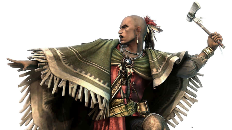 A Man With A Axe And A Cloak Wallpaper