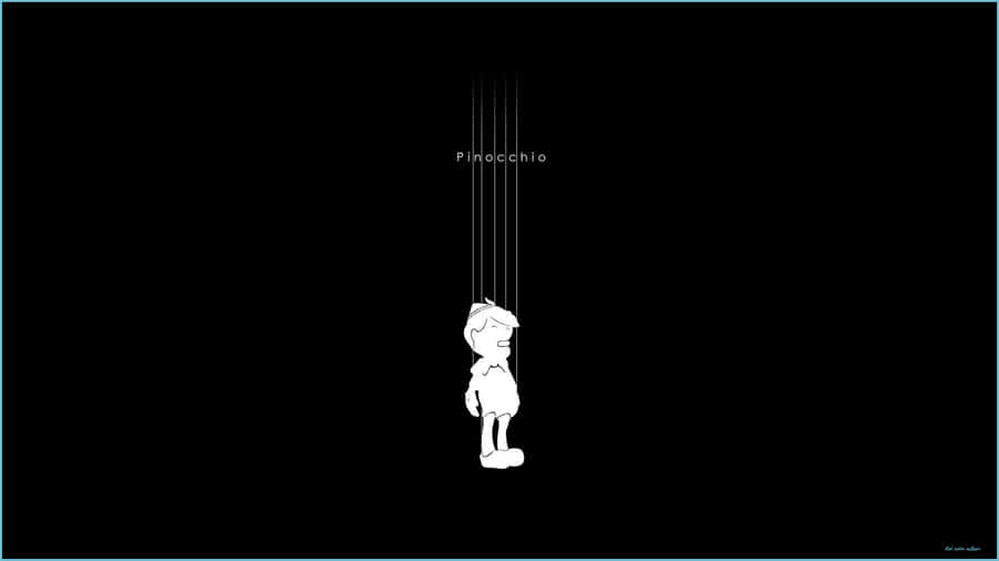 A Melancholic Cartoon Figure Standing Alone Wallpaper