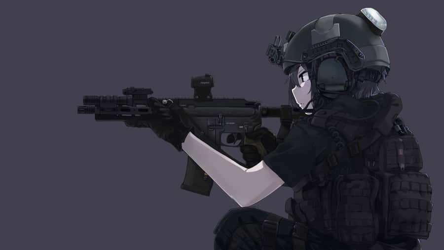 A Member Of The Elite Special Weapons And Tactics (swat) Team. Wallpaper