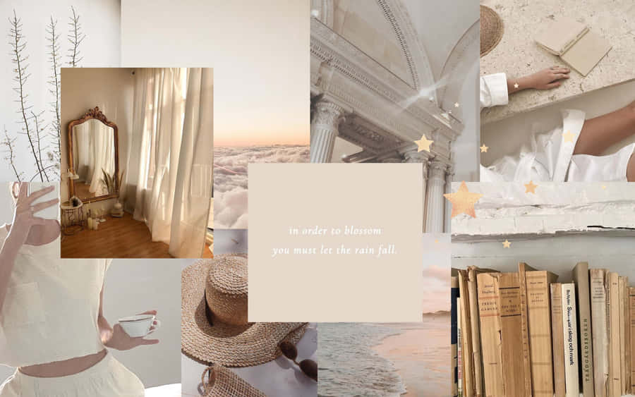 A Minimalistic Neutral Aesthetic Desktop Wallpaper