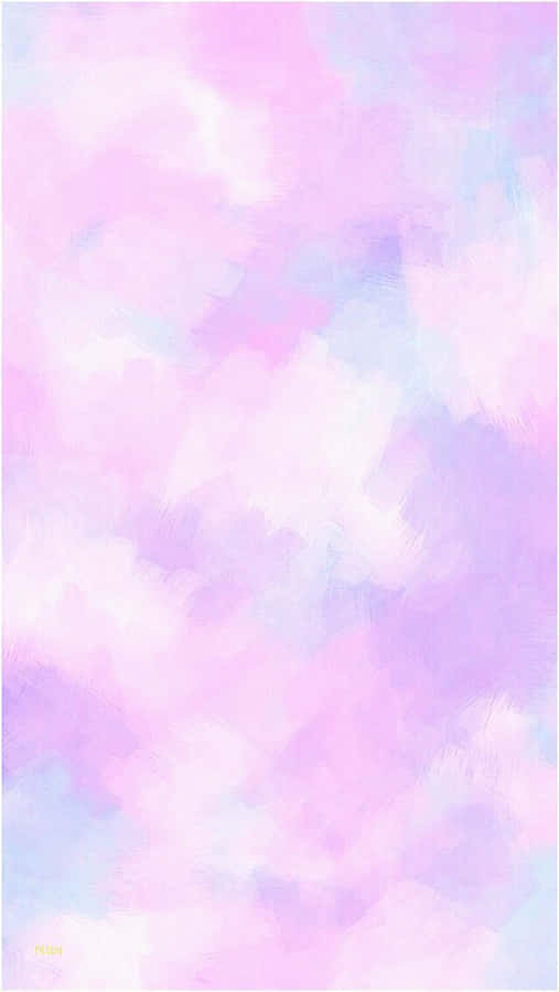 A Painting Of Clouds In Pink And Blue Wallpaper