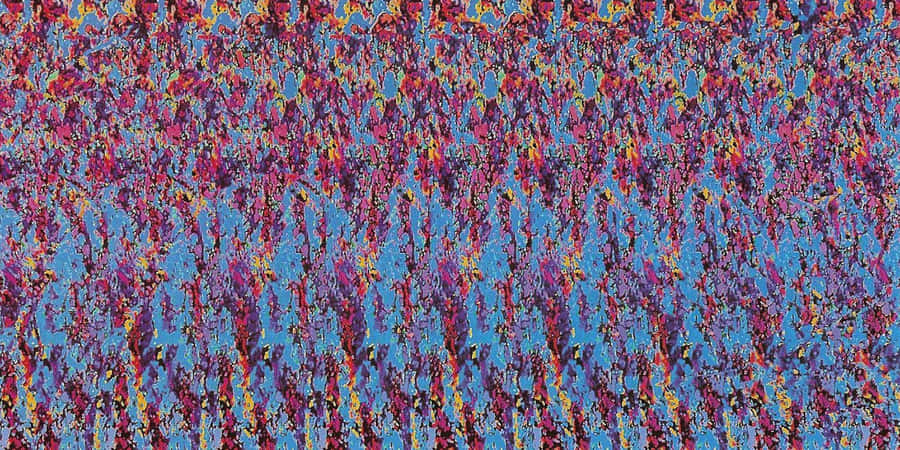 A Painting With A Blue, Red, And Blue Background Wallpaper