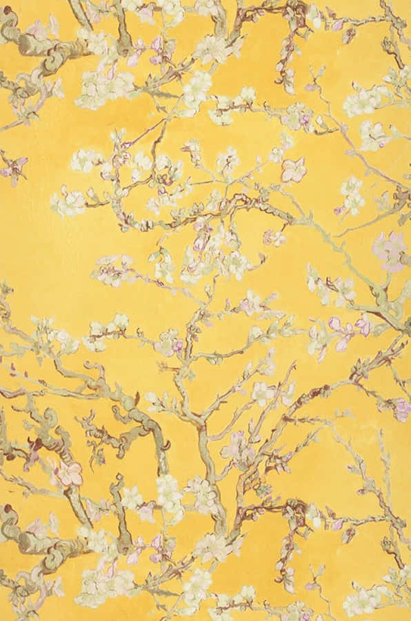 A Peaceful, Tranquil Painting Of The Iconic Van Gogh Almond Blossoms Wallpaper