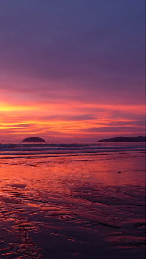 A Person Is Walking On The Beach Wallpaper