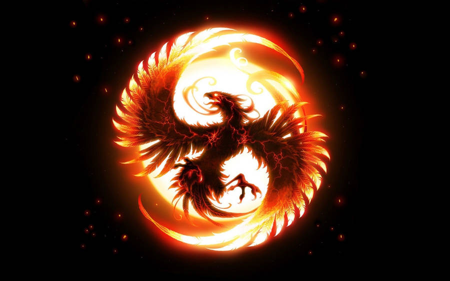 A Phoenix Rises Among The Stars Wallpaper
