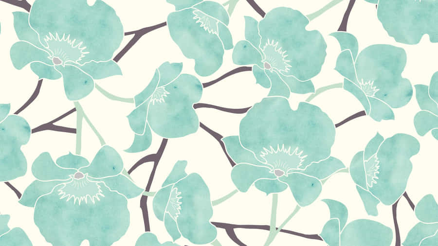 A Picture Of Vibrant Teal Desktop Wallpaper