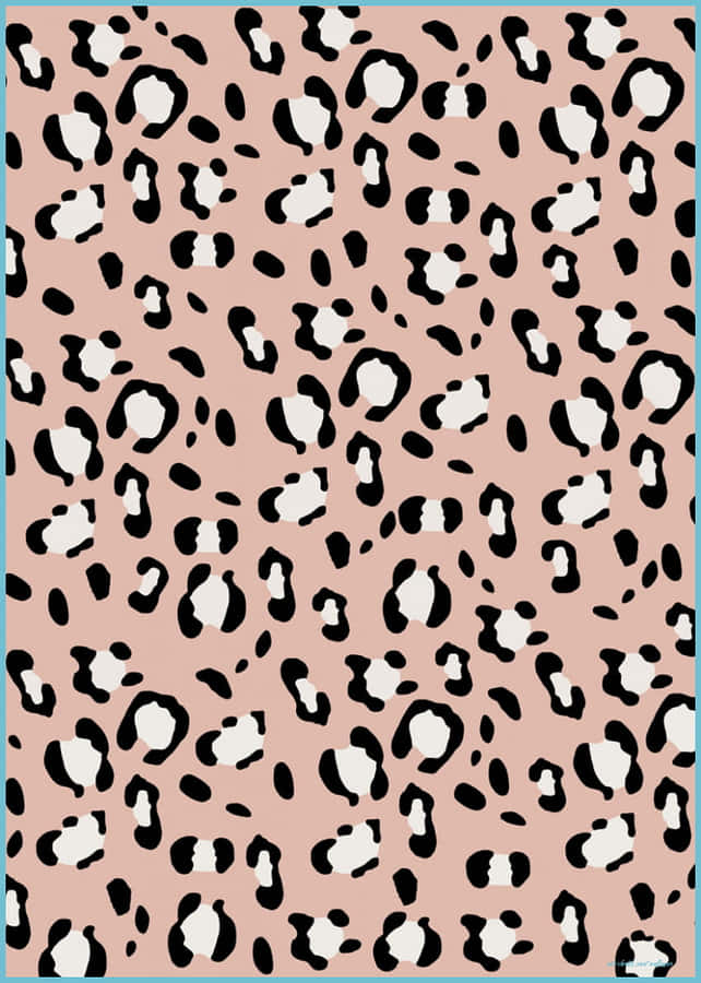 A Pink And Black Leopard Print Fabric Wallpaper