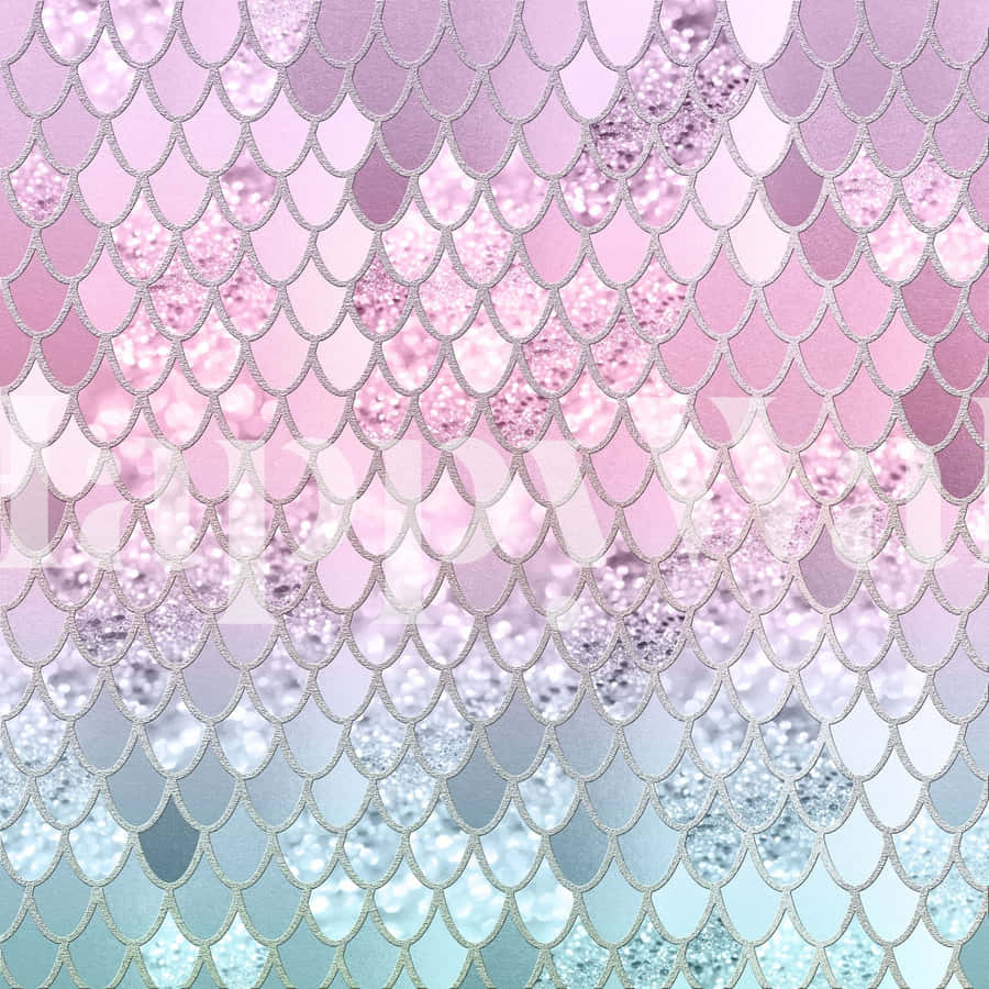A Pink And Blue Mermaid Scales Background Wallpaper