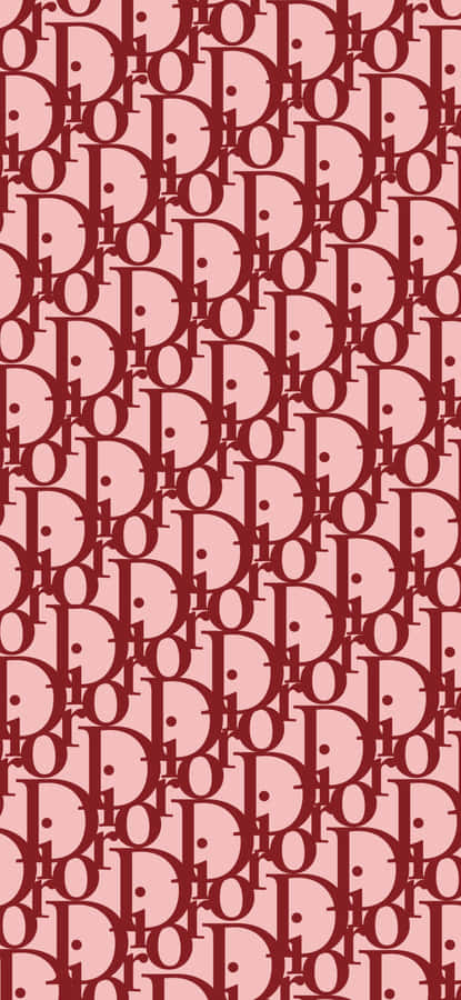A Pink And Red Pattern With A Large Number Of Letters Wallpaper