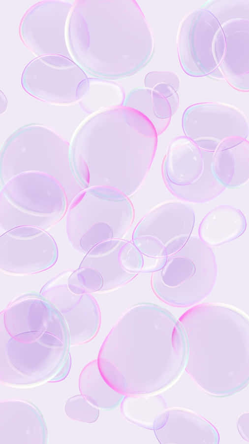 A Pink And White Background With Soap Bubbles Wallpaper