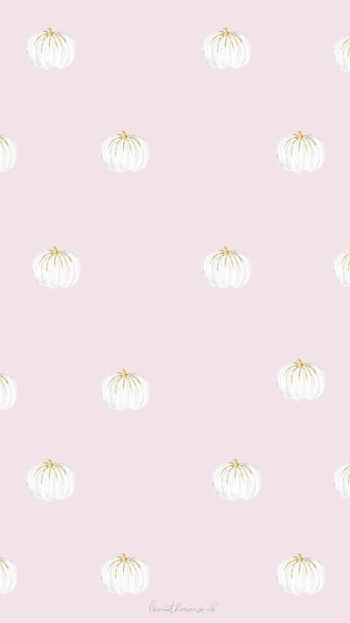 A Pink Background With White Flowers On It Wallpaper