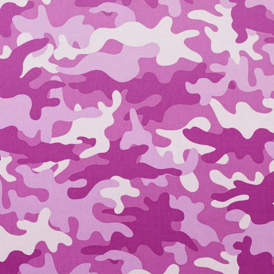 A Pink Camouflage Fabric With White And Pink Designs Wallpaper