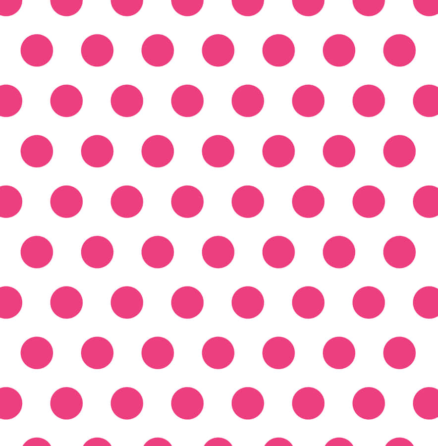A Pink Polka Dot Pattern On White Wallpaper