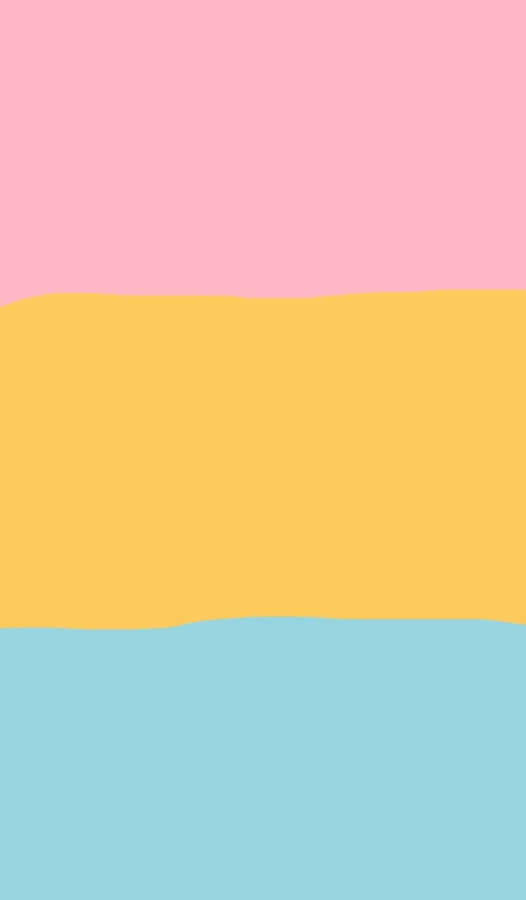 A Pink, Yellow, And Blue Flag With A Rainbow In The Middle Wallpaper