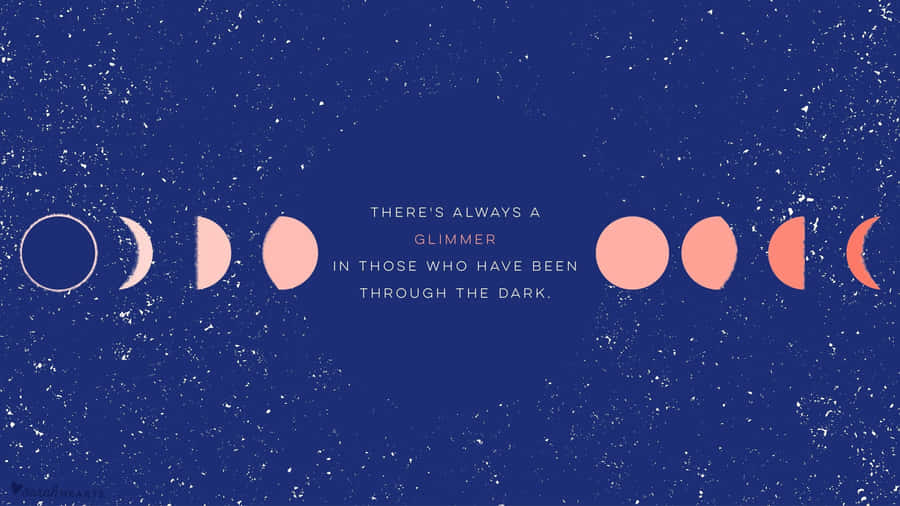 A Poster With The Phases Of The Moon Wallpaper