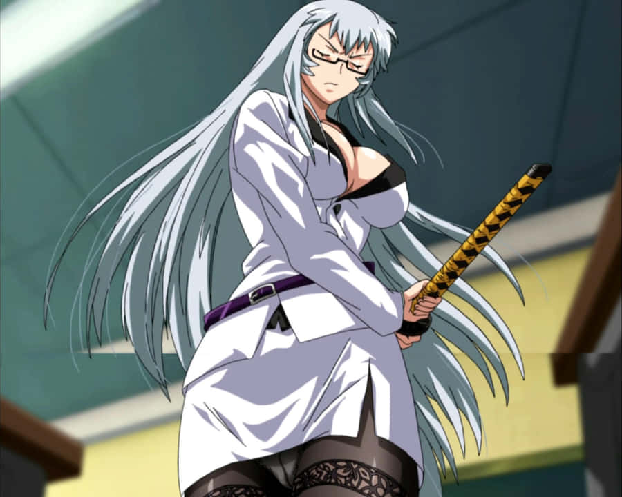 A Powerful Anime Character Drawing Attention Wallpaper