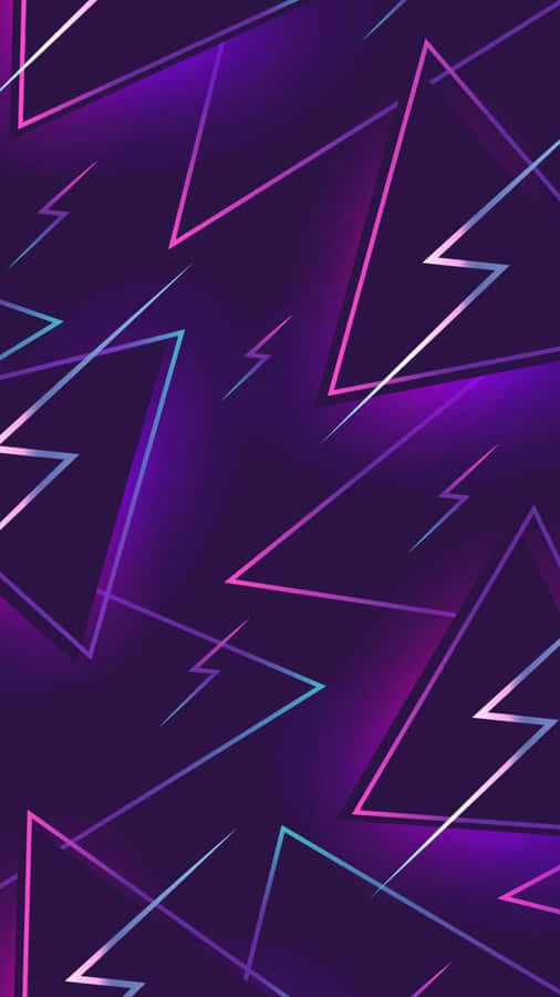 A Purple And Blue Abstract Pattern With Lightning Bolts Wallpaper