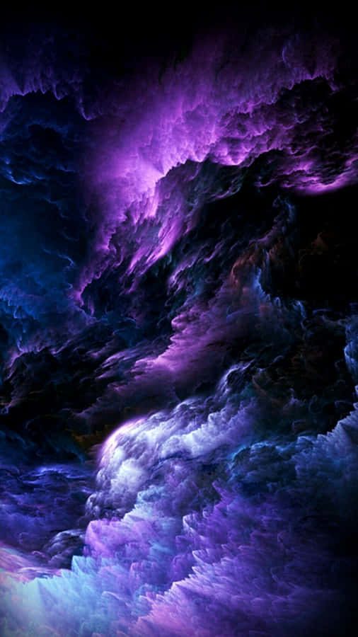 A Purple And Blue Cloudy Sky Wallpaper