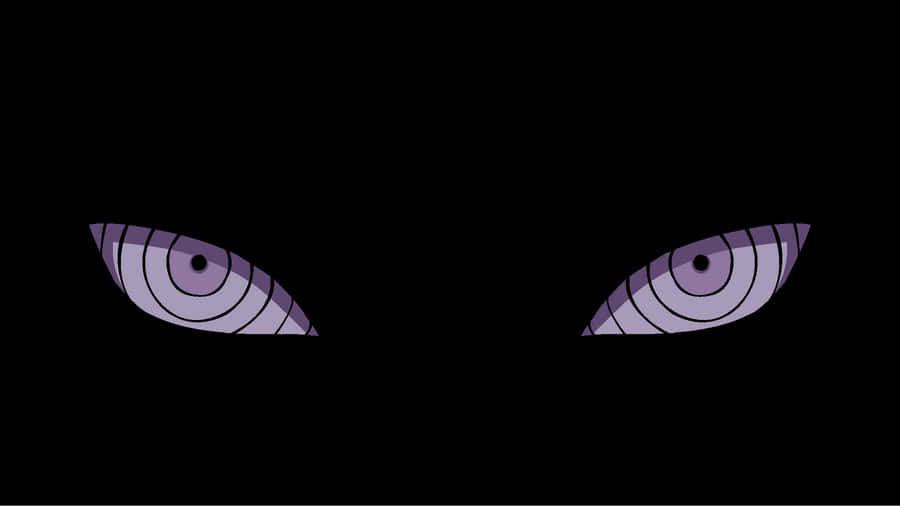 A Purple Eye With Purple Eyes On A Black Background Wallpaper