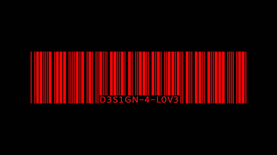 A Red And Black Barcode With A Unique Pattern. Wallpaper