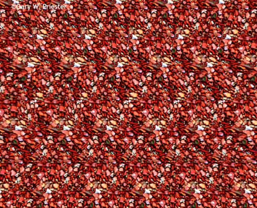 A Red And White Pattern With Pomegranate Seeds Wallpaper
