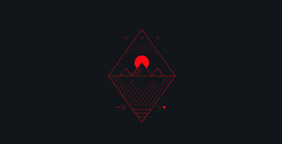 A Red Triangle On A Black Background Wallpaper