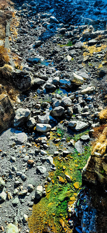 A Rocky Pathway Iphone X Nature Wallpaper