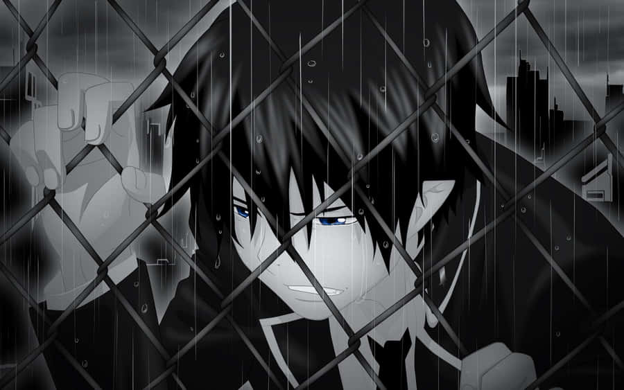 A Sad Gaze From A Cool Anime Character Wallpaper