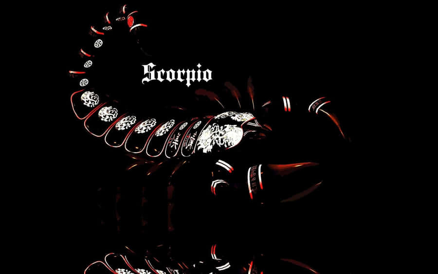 A Scorpion With A Red And Black Background Wallpaper