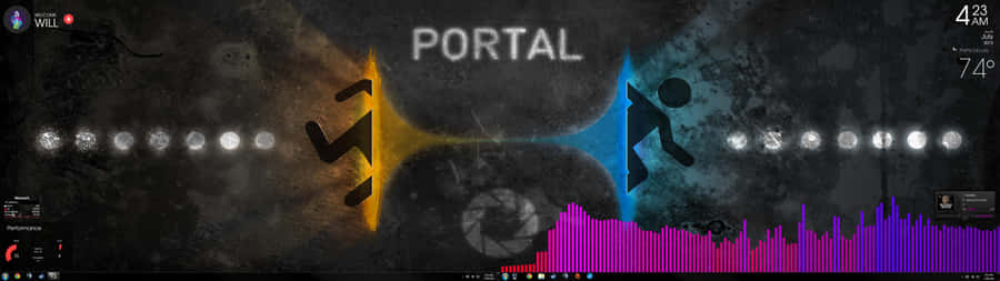 A Screen Showing The Word Portal Wallpaper