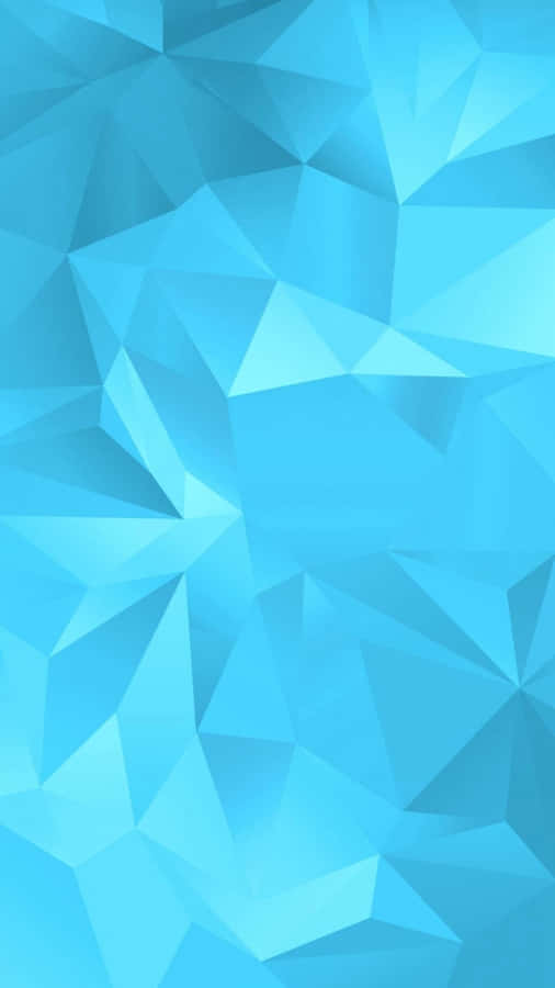 A Simple Blue Iphone Perched On A Wood Table. Wallpaper