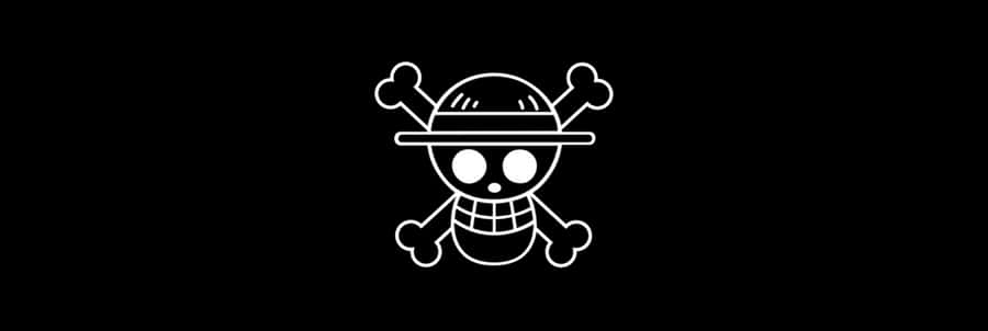 A Skull And Crossbones Logo On A Black Background Wallpaper