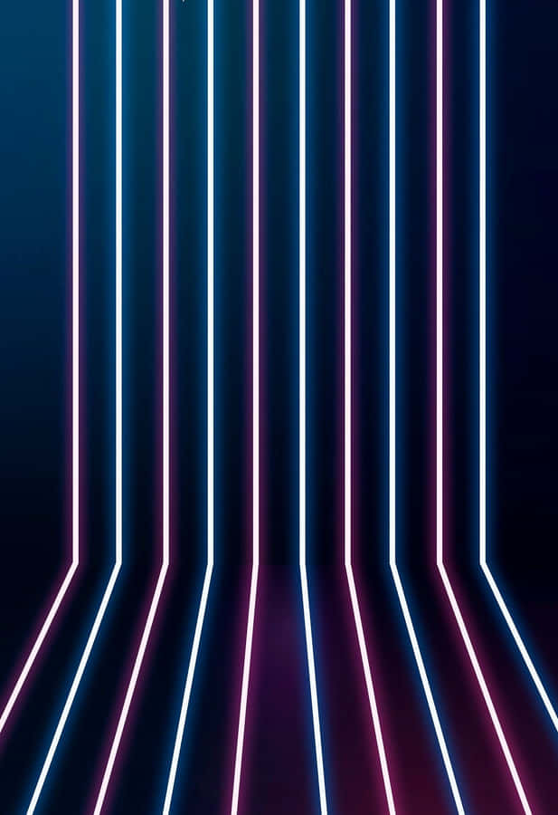 A Sky Of Color, Blue And Pink Neon Wallpaper