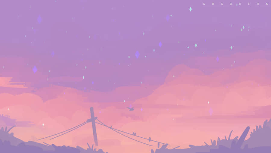 A Soft Blend Of Hues In Pastel Pink And Purple Wallpaper