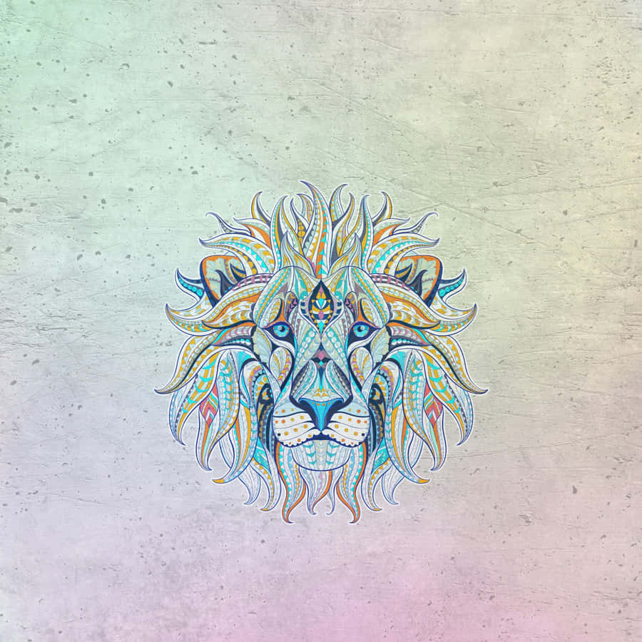 A Spectacular Abstract Image Of A Lion Wallpaper
