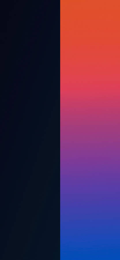 A Split Of Black And Rainbow Colors Wallpaper