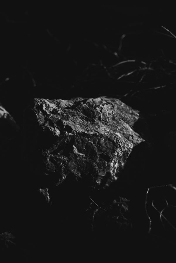 A Stone In Black And White Wallpaper