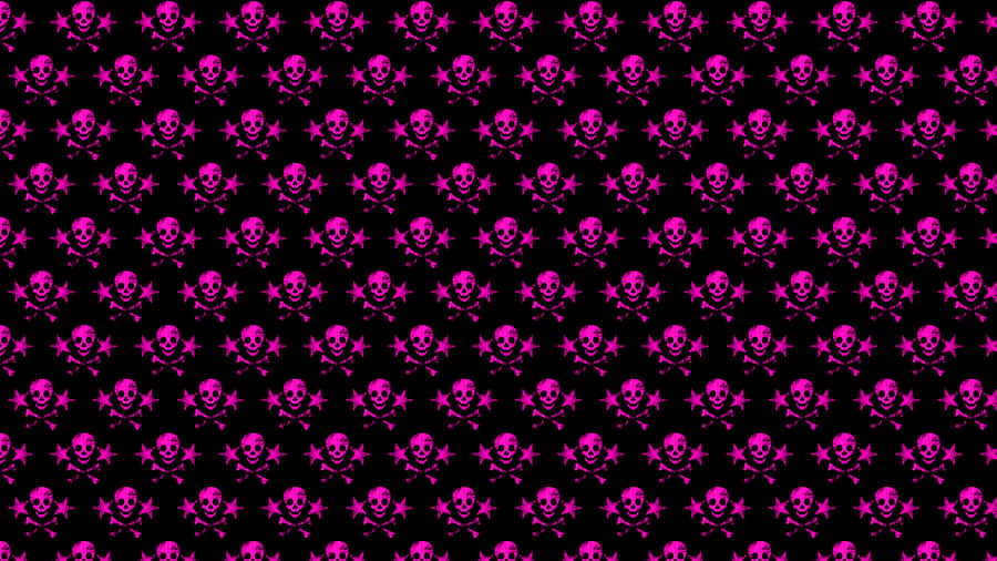 A Stunning And Eerie Pink Skull Wallpaper