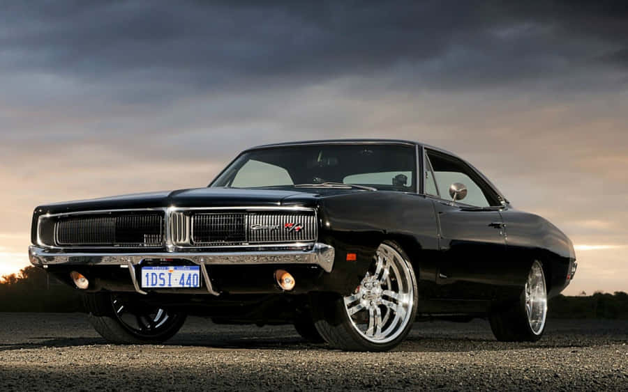 A Stunning Dodge Charger On The Road Wallpaper