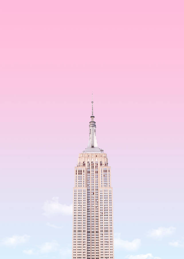 A Stunning Scenic Image Of A Beautiful Pink Cherry Blossom Tree In Full Bloom. Wallpaper