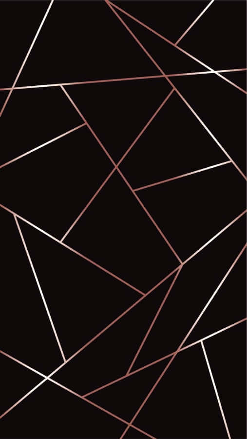 A Stylish Abstract Background Of Striking Rose Gold And Black Colors. Wallpaper