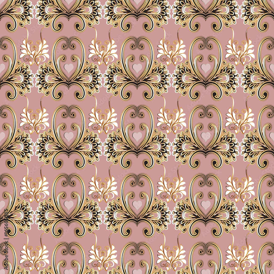 A Stylish Combination Of Light Pink And Gold Wallpaper