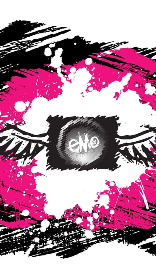 A Stylish Emo Girl With Vibrant Pink Hair Wallpaper