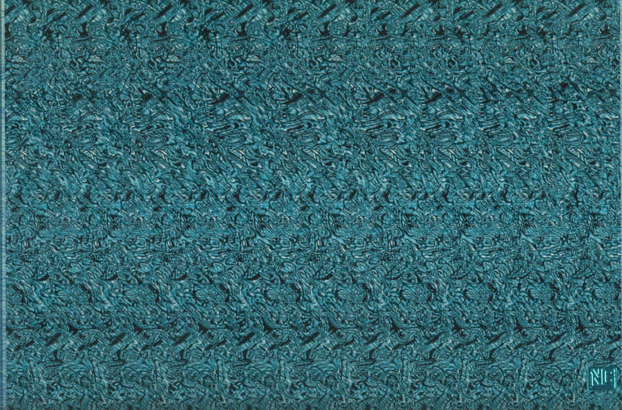 A Teal Colored Scarf With A Pattern Wallpaper