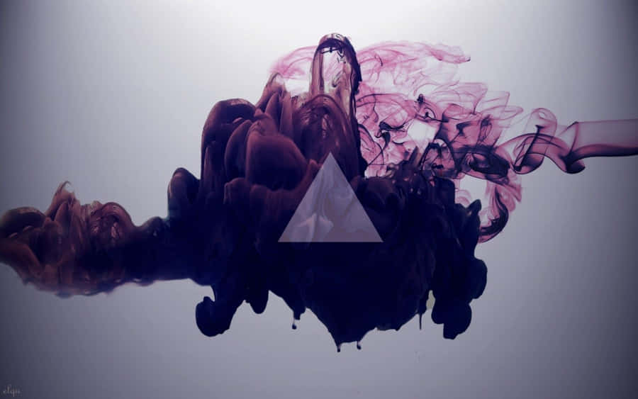 A Triangle With Smoke Coming Out Of It Wallpaper