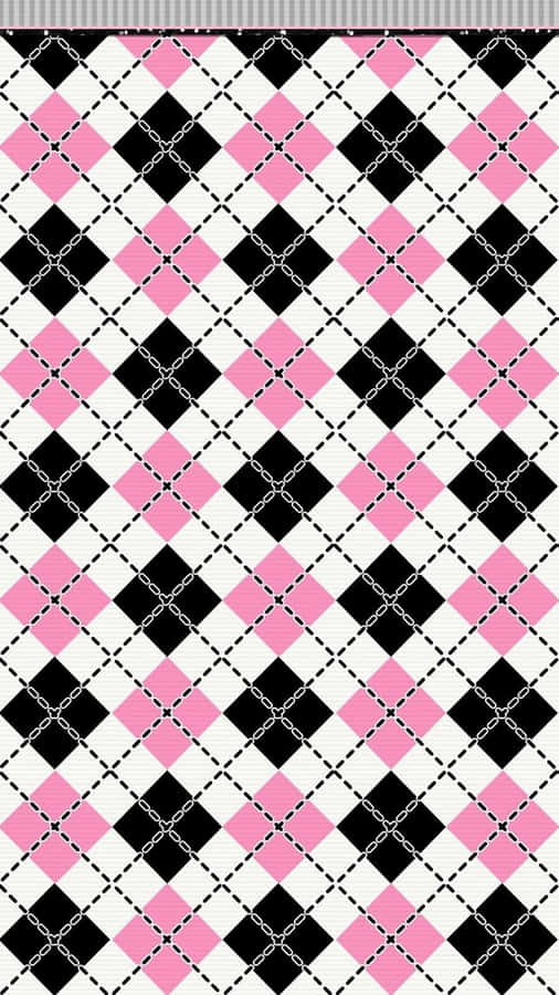 A Vibrant And Bold Combination Of Pink, Black And White Wallpaper