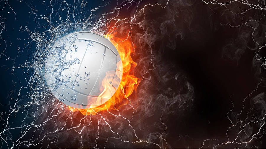 A Volleyball Player Smiles As She Breaks Through The Clouds Wallpaper