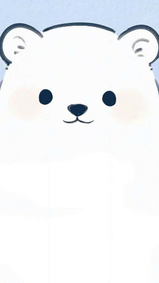 A White Polar Bear With A Blue Background Wallpaper